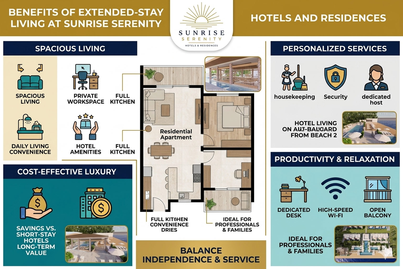 The Benefits of Extended-Stay Living at Sunrise Serenity Hotels and Residences